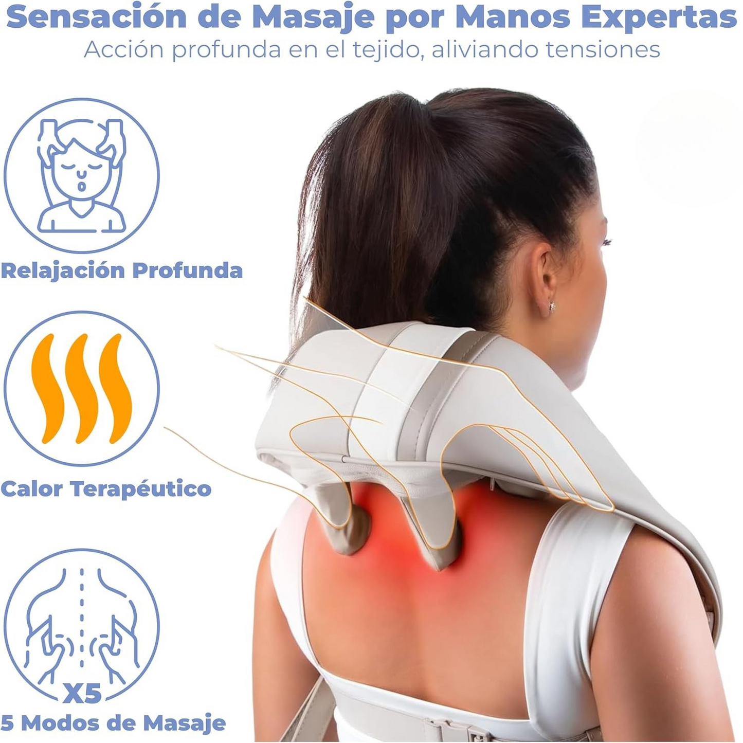 Masajeador de Cuello Inteligente 5D - Bravela®